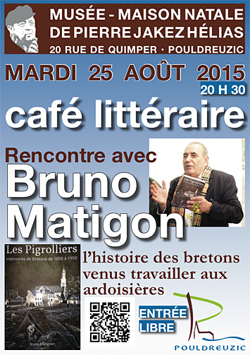 Affiche café littéraire - Bruno Matignon