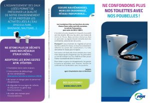 flyer "ne confondons plus nos toilettes avec nos poubelles"