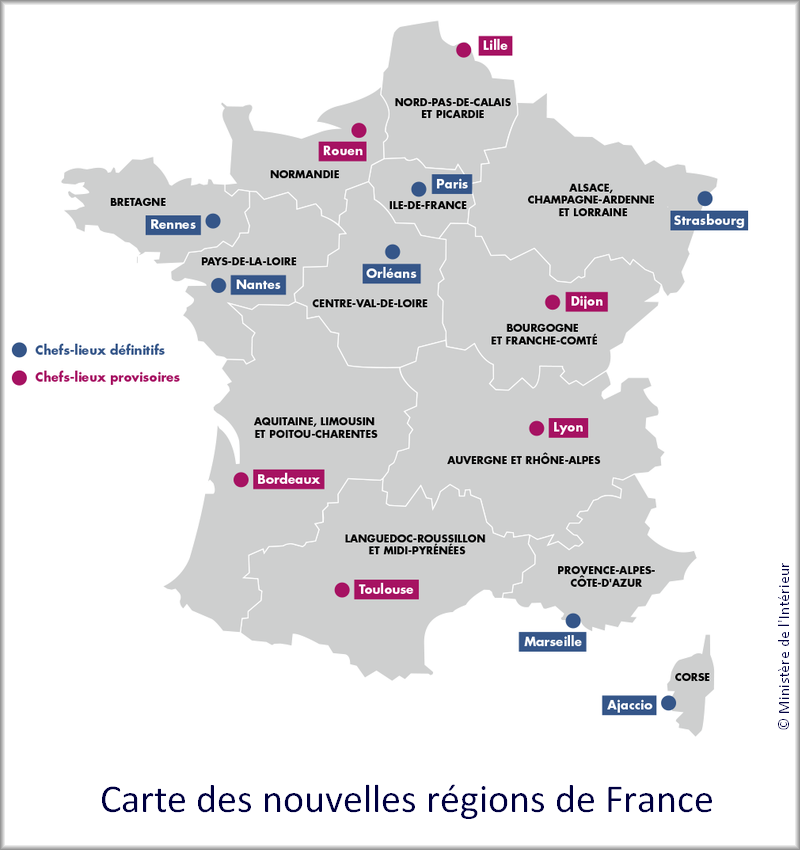 Les nouvelles régions de France