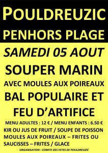 Le souper marin (soupe de poisson et moules frites), organisé par le comité des fêtes